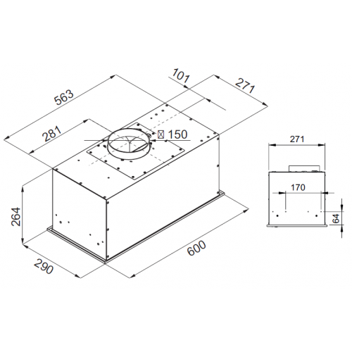 Вытяжка Kuppersberg IBOX 60 B