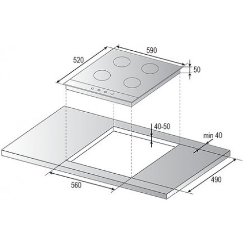 Варочная панель RAINFORD RBH-4654BF White