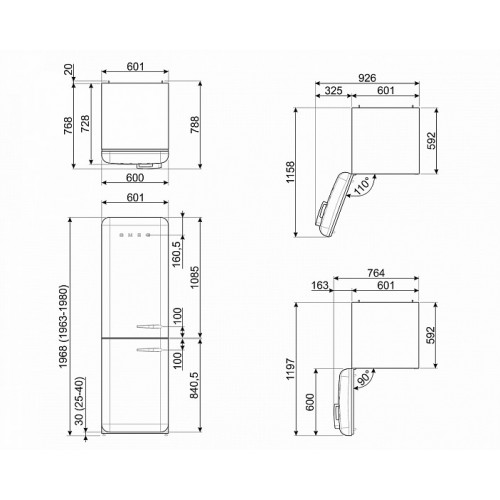 Холодильник SMEG FAB32LPB5