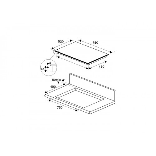 Варочная поверхность BERTAZZONI P785IM2G5NE
