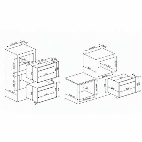 Духовой шкаф электрический компактный SMEG SF4104MCS