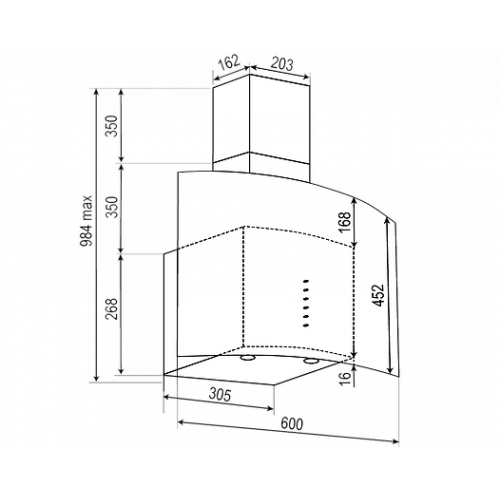Вытяжка RAINFORD RCH-3636 Black glass