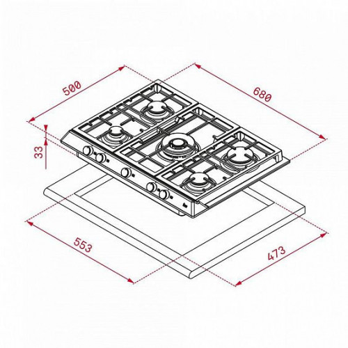 Поверхность TEKA EX/70.1 5G AI AL DR CI (40212304)