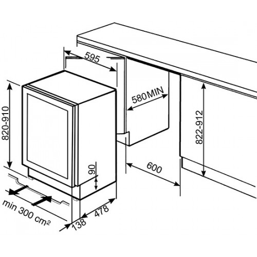 Винный шкаф Smeg CVI638NS
