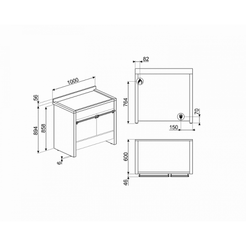 Варочный центр SMEG A2BL-81