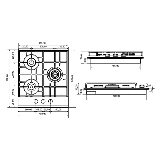 Варочная поверхность KUPPERSBERG FQ 42 B