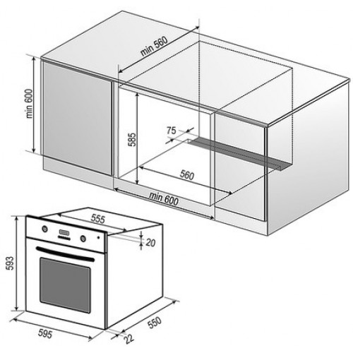 Духовой шкаф RAINFORD RBO-5661 White