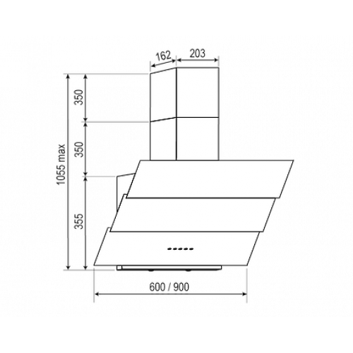 Вытяжка RAINFORD RCH-3934 White glass