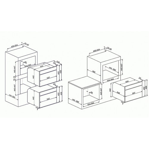 Встраиваемая микроволновая печь Smeg SF 4102 MN
