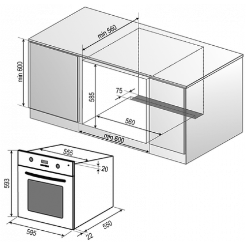 Духовой шкаф Rainford RBO 5661 Mirror