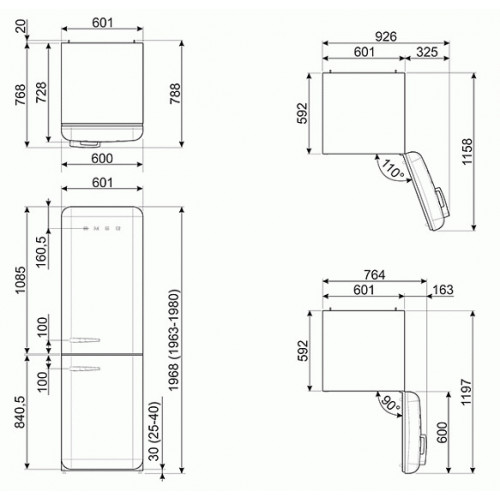 Холодильник SMEG FAB32RBE3