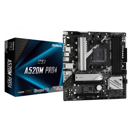 Материнская плата ASRock A520M PRO4