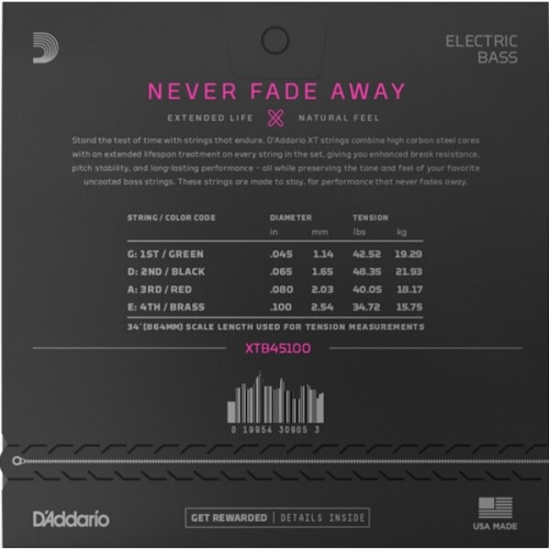 Струны D'Addario XTB45100