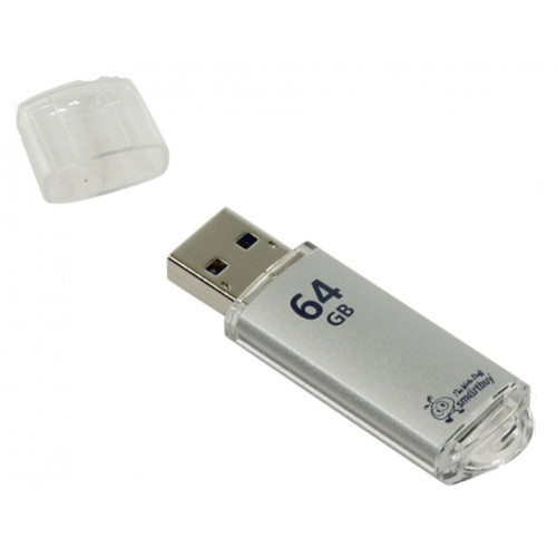 Флэш-накопитель Smartbuy V-CUT 64GB silver