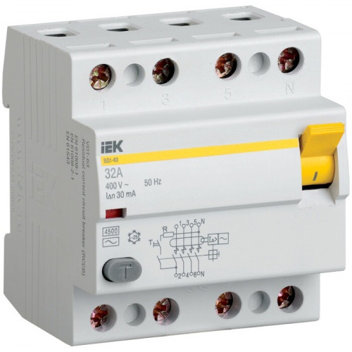 Выключатель дифференциальный IEK MDV10-4-063-300
