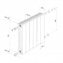 Радиатор отопления Royal Thermo PianoForte 500 new Silver Satin 4