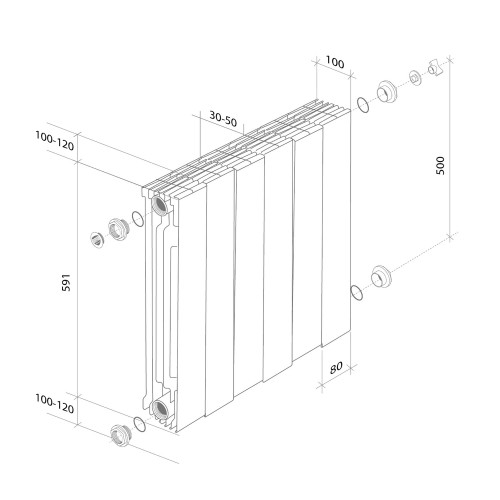 Радиатор отопления Royal Thermo PianoForte 500 new Silver Satin 4