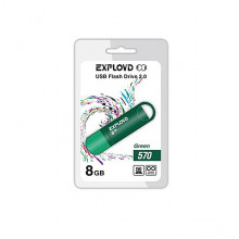 Флеш-накопитель Exployd 8GB-570-зеленый