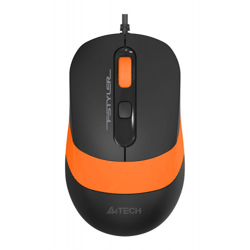 Мышь A4Tech Fstyler FM10 черный/оранжевый