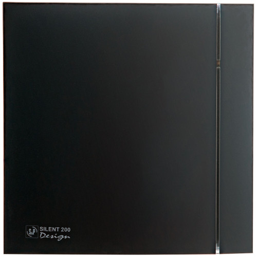 Вентилятор вытяжной Soler & Palau Silent-200 CZ Matt Black Design 4C