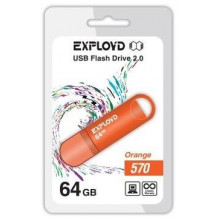 Флэш-накопитель Exployd 64GB-570 оранжевый