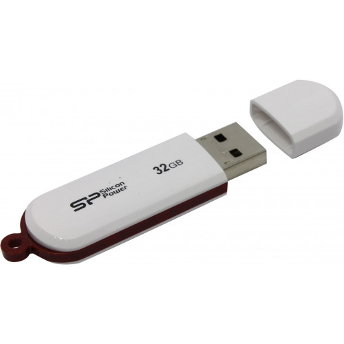 Флеш-диск Silicon Power 32Gb LuxMini 320 белый (SP032GBUF2320V1W)