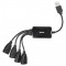 Разветвитель USB 2.0 Buro BU-HUB4-0.3-U2.0 Splitter черный