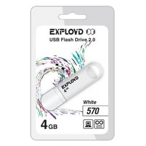 Флеш-накопитель Exployd 4GB-570-белый