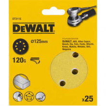 Шлифкруг DeWalt 125мм К120 25шт (DT 3115)