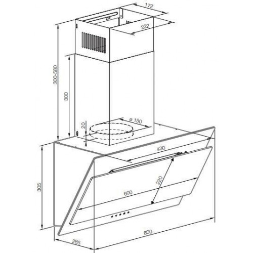 Каминная вытяжка Graude DHK 60.1 EL
