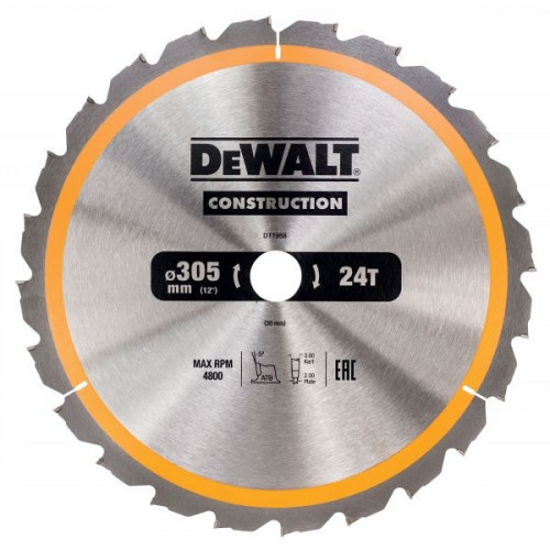 Диск пильный DeWalt Construction DT1958