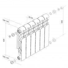 Радиатор отопления Royal Thermo Revolution 350 x6
