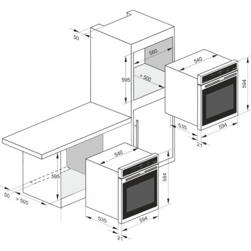 Встраиваемый газовый духовой шкаф Kaiser EG 6374 SP