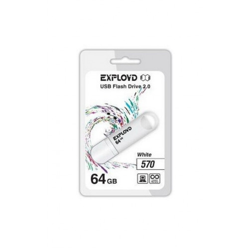 Флэш-накопитель Exployd 64GB-570-белый