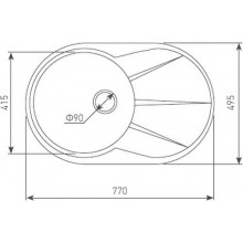 Кухонная мойка Zigmund & Shtain Kreis OV 770B индийская ваниль