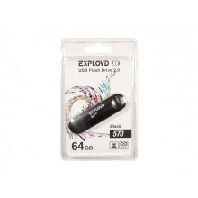 Флэш-накопитель Exployd 64GB-570-черный