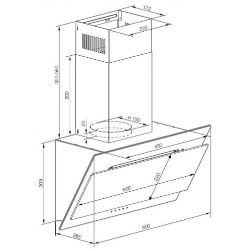 Каминная вытяжка Graude DH 60.0 GE