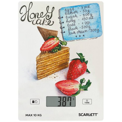 Весы кухонные Scarlett SC-KS57P76 (Медовик)