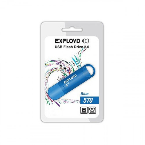 Флэш-накопитель Exployd 64GB-570 синий