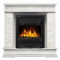 Портал каминный Firelight Scala Classic камень сланец скалистый белый, шпон белый дуб