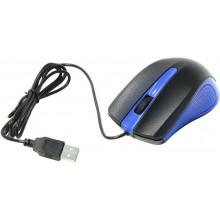 Мышь Oklick 225M USB черный/синий