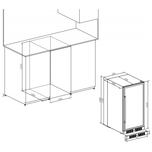 Винный шкаф Temptech WP120DCB