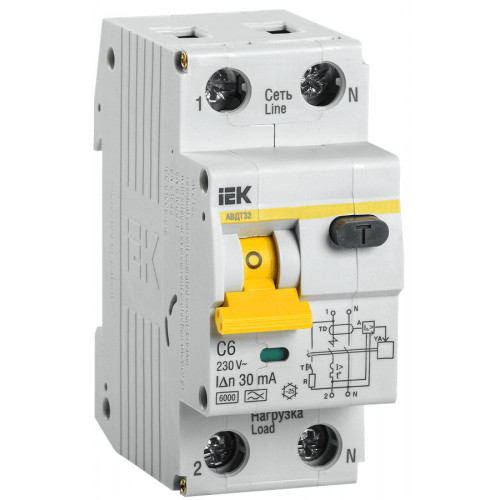Выключатель дифференциальный IEK MAD22-5-006-C-30