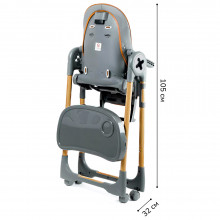 Стульчик для кормления Amarobaby Elegant серый (AB23-23EL/11)
