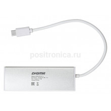 Разветвитель USB-C Digma HUB-4U3.0-UC-S
