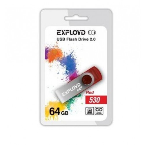 Флэш-накопитель Exployd 64GB 530 красный