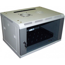 Шкаф коммутационный Lanmaster TWT-CBWPG-9U-6X4-GY серый