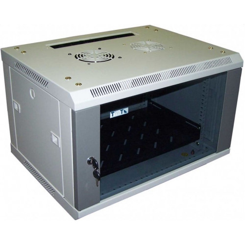Шкаф коммутационный Lanmaster TWT-CBWPG-9U-6X4-GY серый