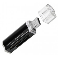 Устройство чтения карт памяти USB2.0 Buro BU-CR-3101 черный