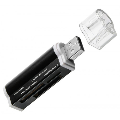 Устройство чтения карт памяти USB2.0 Buro BU-CR-3101 черный